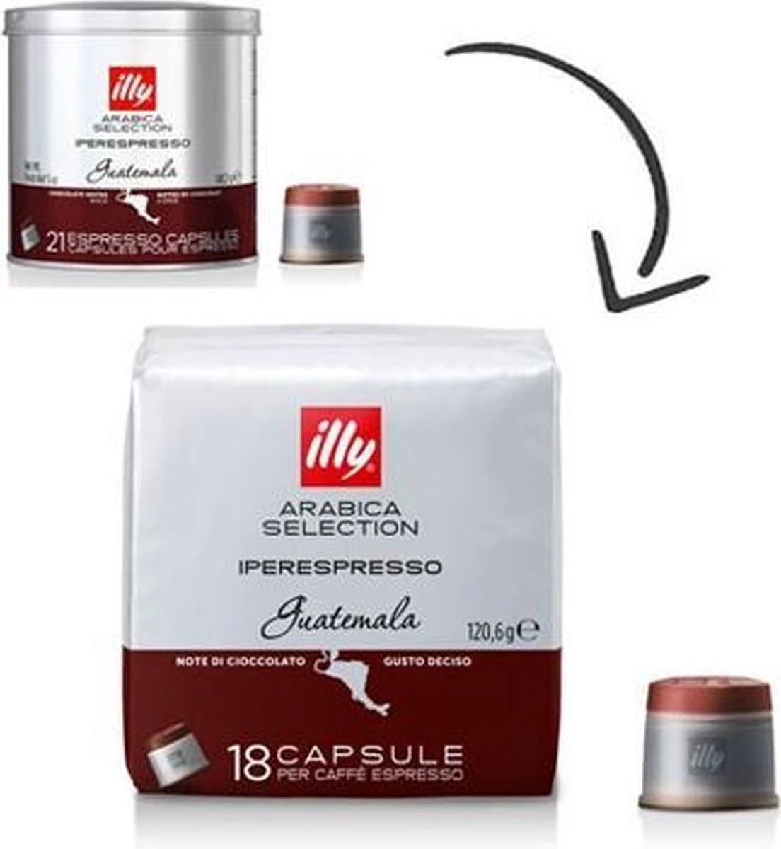 Illy Capsules Iperespresso Arabica Selection Guatemala 6 X 18 Stuks 2 Illy Capsules Iperespresso Arabica Selection Guatemala 6 X 18 Stuks - Afbeelding 2