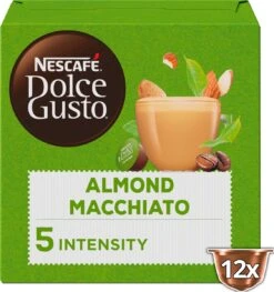 Nescafé Dolce Gusto Almond Macchiato Capsules - Vegan Koffie - 36 Koffiecups -Koffie Korting Winkel 1126x1200