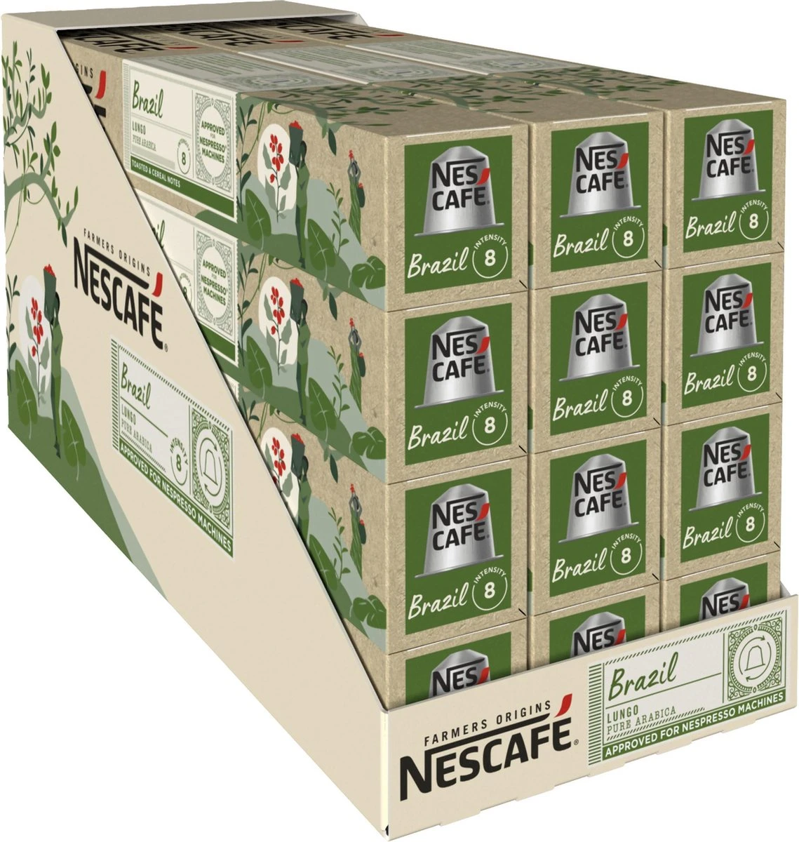 Nescafé Farmers Origins Brazil Lungo Capsules - 120 Koffiecups 1 Nescafé Farmers Origins Brazil Lungo Capsules - 120 Koffiecups