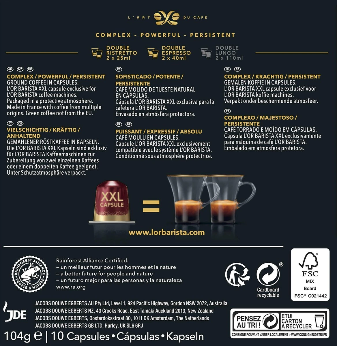L'OR BARISTA XXL Barista Selection (13) - 5 X 10 Koffiecups 2 L'OR BARISTA XXL Barista Selection (13) - 5 X 10 Koffiecups - Afbeelding 2