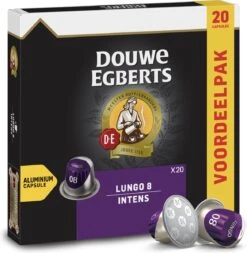 Douwe Egberts Lungo Intens Koffiecups - Intensiteit 8/12 - 10 X 20 Capsules -Koffie Korting Winkel 1170x1200
