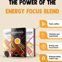 Cupplement Energy/Focus Blend Dark Roast Espresso - 10 Nespresso Koffiecups - Koffie Met Vitamines, Extra Cafeïne En Superfoods - Duurzame Biologische Afbreekbare Koffie Capsules -Koffie Korting Winkel 1198x1200 6