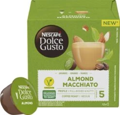 Nescafé Dolce Gusto Almond Macchiato Capsules - Vegan Koffie - 36 Koffiecups -Koffie Korting Winkel 1200x1151