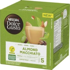 Nescafé Dolce Gusto Almond Macchiato Capsules - Vegan Koffie - 36 Koffiecups -Koffie Korting Winkel 1200x1184 1
