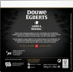 Douwe Egberts Lungo Original Koffiecups - Intensiteit 6/12 - 10 X 20 Capsules -Koffie Korting Winkel 1200x1184 2