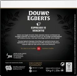 Douwe Egberts Espresso Krachtig Koffiecups - Intensiteit 10/12 - 10 X 20 Capsules -Koffie Korting Winkel 1200x1184 4