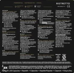 L'OR Espresso Ristretto Koffiecups - Intensiteit 11/12 - 10 X 20 Capsules -Koffie Korting Winkel 1200x1186 1