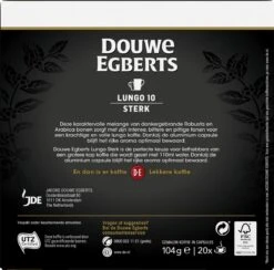 Douwe Egberts Lungo Sterk (10) - 10 X 20 Koffiecups -Koffie Korting Winkel 1200x1186 3