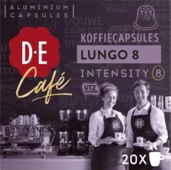 Douwe Egberts D.E Café Lungo Koffiecups - Intesiteit 8/12 - 10 X 20 Capsules -Koffie Korting Winkel 1200x1189 3