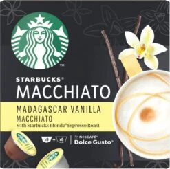 Starbucks By Dolce Gusto Capsules Madagascar Vanilla Macchiato- 3 Doosjes à 12 Koffiecups -Koffie Korting Winkel 1200x1195