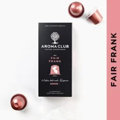Aroma Club - Nespresso Compatible Capsules (120 St.) - No. 4 Fair Frank - Intensiteit 4/5 - Espresso - 100% Aluminium Koffiecups -Koffie Korting Winkel 1200x1200 109