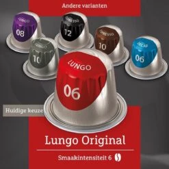 Douwe Egberts Lungo Original Koffiecups - Intensiteit 6/12 - 10 X 20 Capsules -Koffie Korting Winkel 1200x1200 135