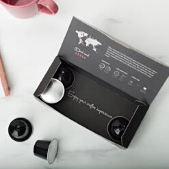 Aroma Club - Nespresso Compatible Capsules (120 St.) - No. 3 Strong George - Intensiteit 5/5 - Espresso - 100% Aluminium Koffiecups -Koffie Korting Winkel 1200x1200 96