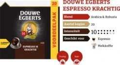 Douwe Egberts Espresso Krachtig Koffiecups - Intensiteit 10/12 - 10 X 20 Capsules -Koffie Korting Winkel 1200x654