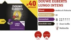 Douwe Egberts Lungo Intens (8) - 5 X 40 Koffiecups -Koffie Korting Winkel 1200x672 1