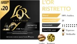 L'OR Espresso Ristretto Koffiecups - Intensiteit 11/12 - 10 X 20 Capsules -Koffie Korting Winkel 1200x685 1