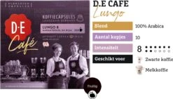 Douwe Egberts D.E Café Lungo Koffiecups - Intesiteit 8/12 - 10 X 20 Capsules -Koffie Korting Winkel 1200x685 2