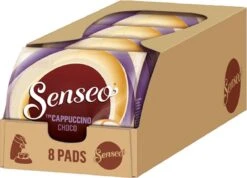 Senseo Cappuccino Choco Koffiepads - 2/9 Intensiteit - 4 X 8 Pads -Koffie Korting Winkel 1200x863