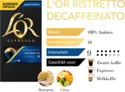 L'OR Espresso Ristretto Decaffeinato - Intensiteit 9/12 - 10 X 10 Capsules -Koffie Korting Winkel 1200x889 5