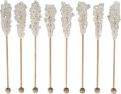 Luxe Kandijsticks - 10 Stuks - Thee - Koffie – Drank – Feest - Kandij - Sticks - Koffiesuiker - Kandij Sticks - Tafelversiering - Cadeau – Gift – Suikersticks – Cocktail - Wit - Kandijsuiker - Feestdagen - Hightea