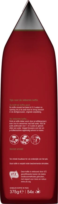 Douwe Egberts Aroma Rood Koffiepads - 4 X 54 Pads -Koffie Korting Winkel 345x1200