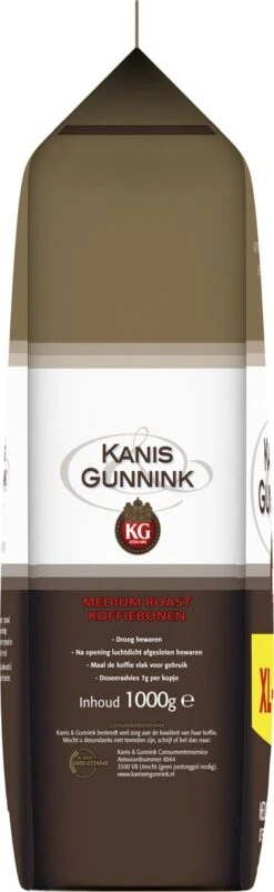 Kanis & Gunnink Medium Roast Koffiebonen - 4 X 1000 Gram - Voordeelverpakking -Koffie Korting Winkel 369x1200
