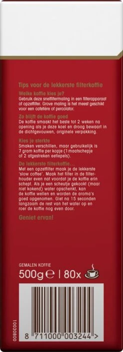 Douwe Egberts Aroma Rood Filterkoffie - 6 X 500 Gram -Koffie Korting Winkel 420x1200 4