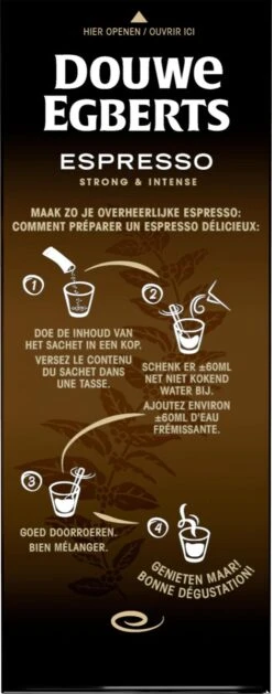Douwe Egberts Espresso Sticks Oploskoffie - 6 X 25 Zakjes -Koffie Korting Winkel 471x1200