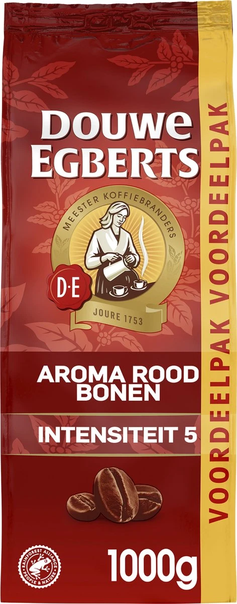 Douwe Egberts Aroma Rood Koffiebonen - 4 X 1000 Gram - Extra Grote Verpakking 3 Douwe Egberts Aroma Rood Koffiebonen - 4 X 1000 Gram - Extra Grote Verpakking - Afbeelding 3