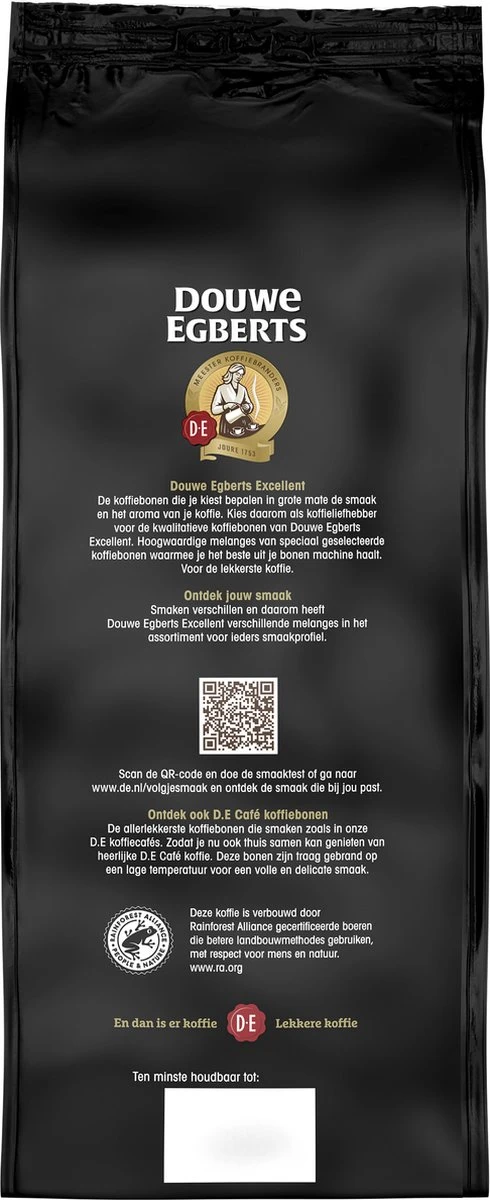 Douwe Egberts Excellent Gold Koffiebonen - 5/9 Intensiteit - 4 X 1kg 3 Douwe Egberts Excellent Gold Koffiebonen - 5/9 Intensiteit - 4 X 1kg - Afbeelding 3