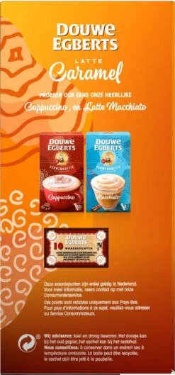 Douwe Egberts Verwenkoffie Latte Caramel Oploskoffie - 5 X 8 Zakjes -Koffie Korting Winkel 560x1200 3