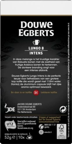 Douwe Egberts Lungo Intens Koffiecups - Intensiteit 8/12 - 10 X 10 Capsules -Koffie Korting Winkel 607x1200 1