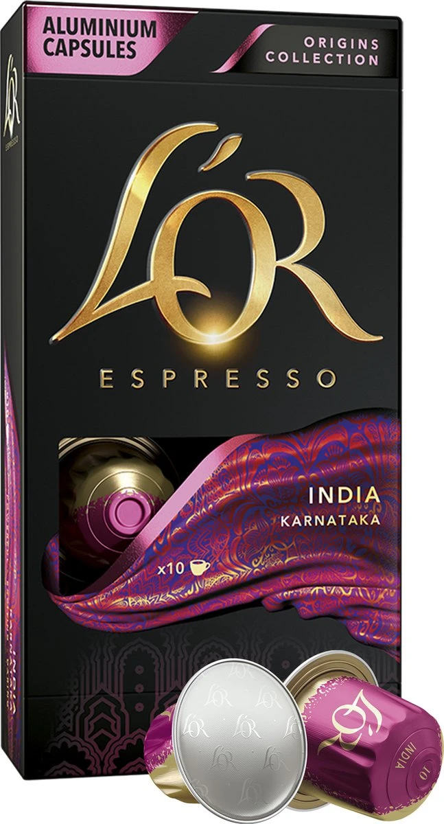 L'OR Espresso Origins India (10) - 10 X 10 Koffiecups 3 L'OR Espresso Origins India (10) - 10 X 10 Koffiecups - Afbeelding 3