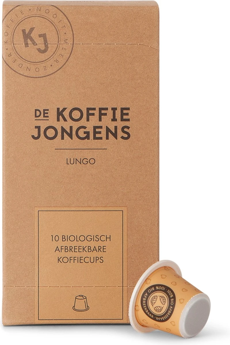 Nespresso Cups - De Koffiejongens - Lungo - 100% Biologisch Afbreekbaar - 60 Cups - 100% Nespresso Compatible 1 Nespresso Cups - De Koffiejongens - Lungo - 100% Biologisch Afbreekbaar - 60 Cups - 100% Nespresso Compatible