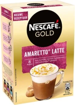 Nescafé Gold Amaretto Latte Oploskoffie - 6 Doosjes à 8 Zakjes 10 Nescafé Gold Amaretto Latte Oploskoffie - 6 Doosjes à 8 Zakjes -Koffie Korting Winkel 855x1200 4