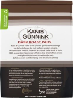 Kanis & Gunnink Dark Roast Koffiepads - 10 X 36 Pads -Koffie Korting Winkel 894x1200