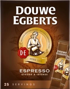 Douwe Egberts Espresso Sticks Oploskoffie - 6 X 25 Zakjes -Koffie Korting Winkel 954x1200